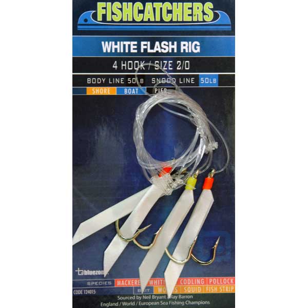 Fishcatcher 4 Hook White Flash Rig 2/0