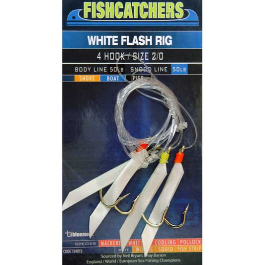 Fishcatcher 4 Hook White Flash Rig 2/0