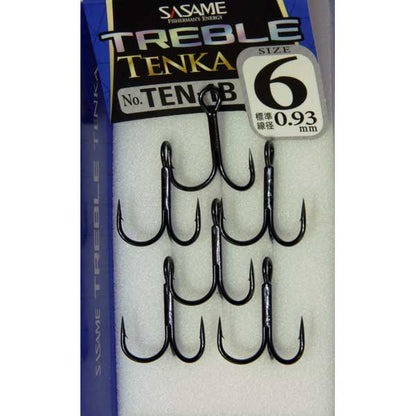 Sasame TEN-1B Tenka Treble Hook-Black Nickel